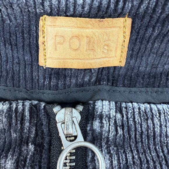 Pol by Anthropologie Corduroy Pants Women's S Black Patch Pockets Wide Flare Leg - Picture 6 of 13